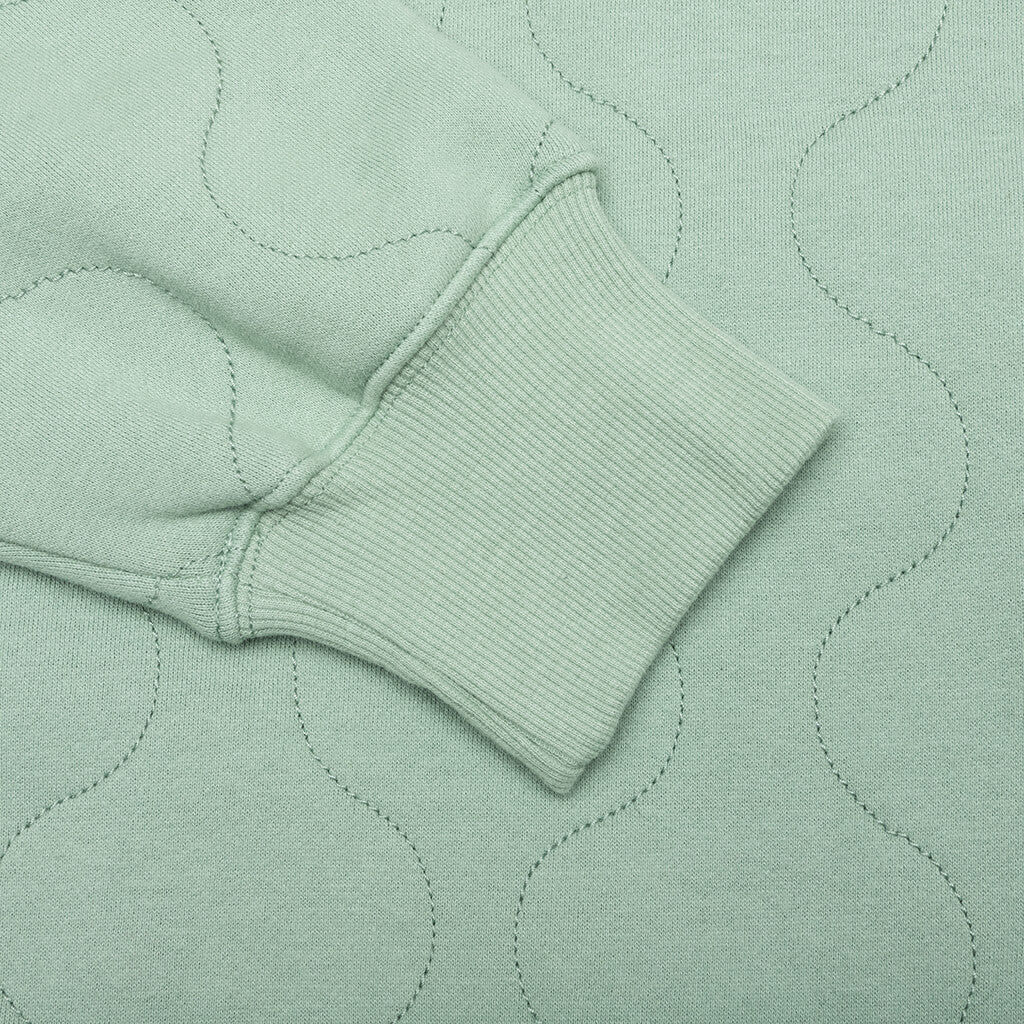 Wave Quilted Hoodie Matcha