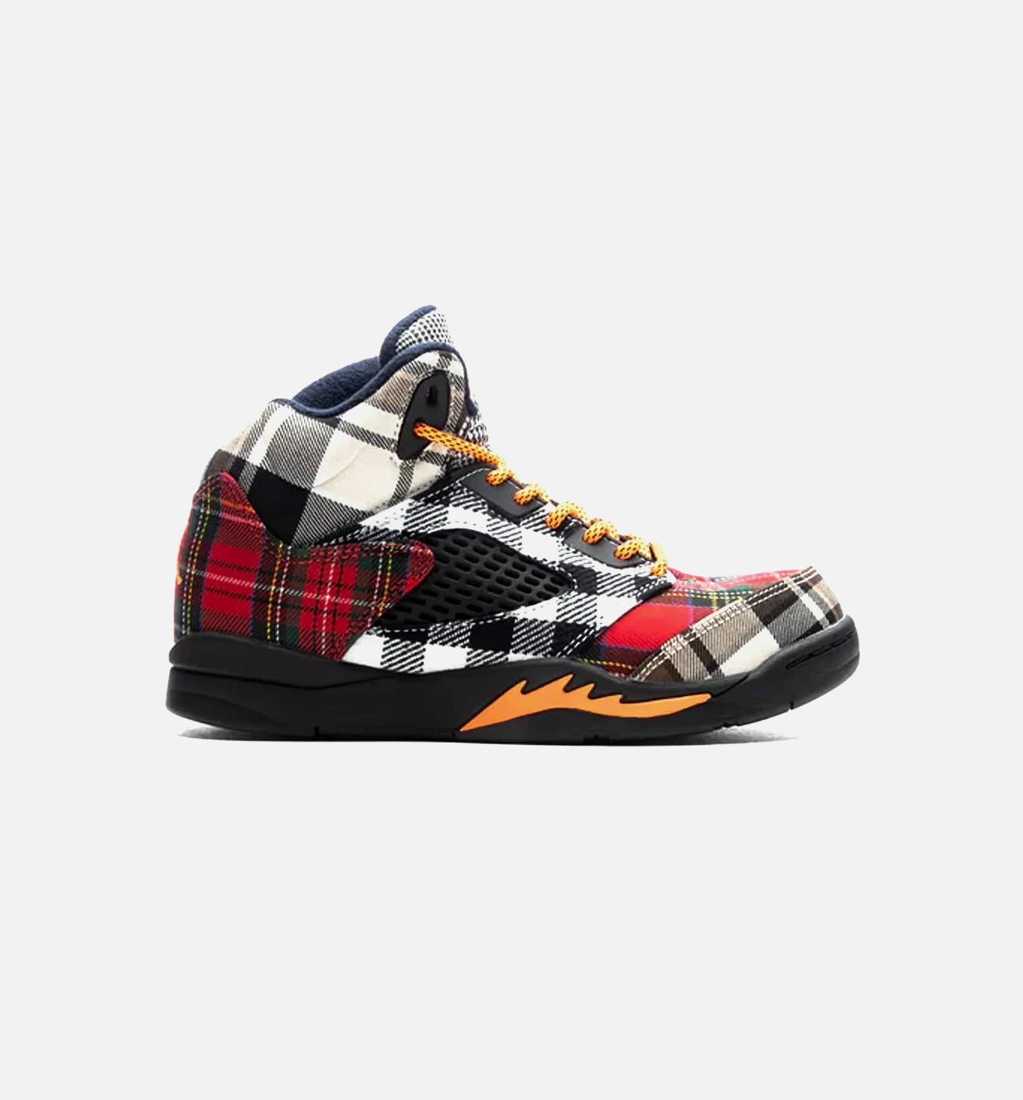 Air Jordan 5 Retro Plaid Preschool Lifestyle Shoe Black Multi Free Shipping