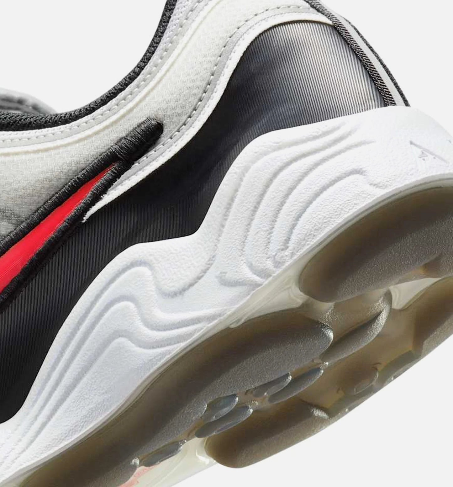 Air Zoom Spiridon Mens Lifestyle Shoe Metallic Silver Sport Red Black White