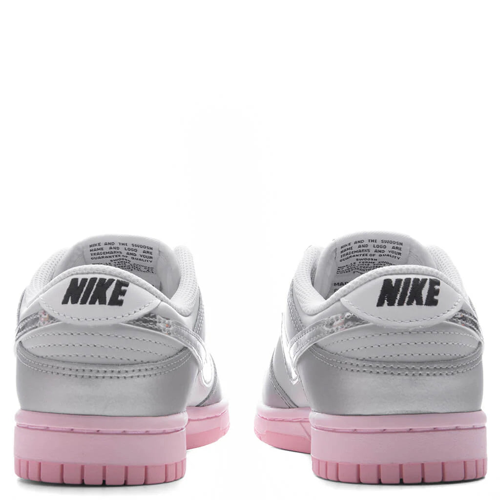 Womens Dunk Low LX Photon Dust Metallic Silver Pink Foam