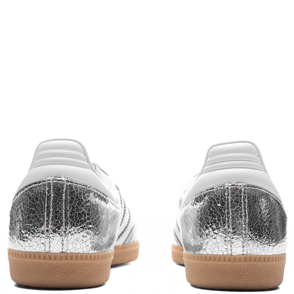 Womens Samba OG Silver Metallic Cloud White Core White