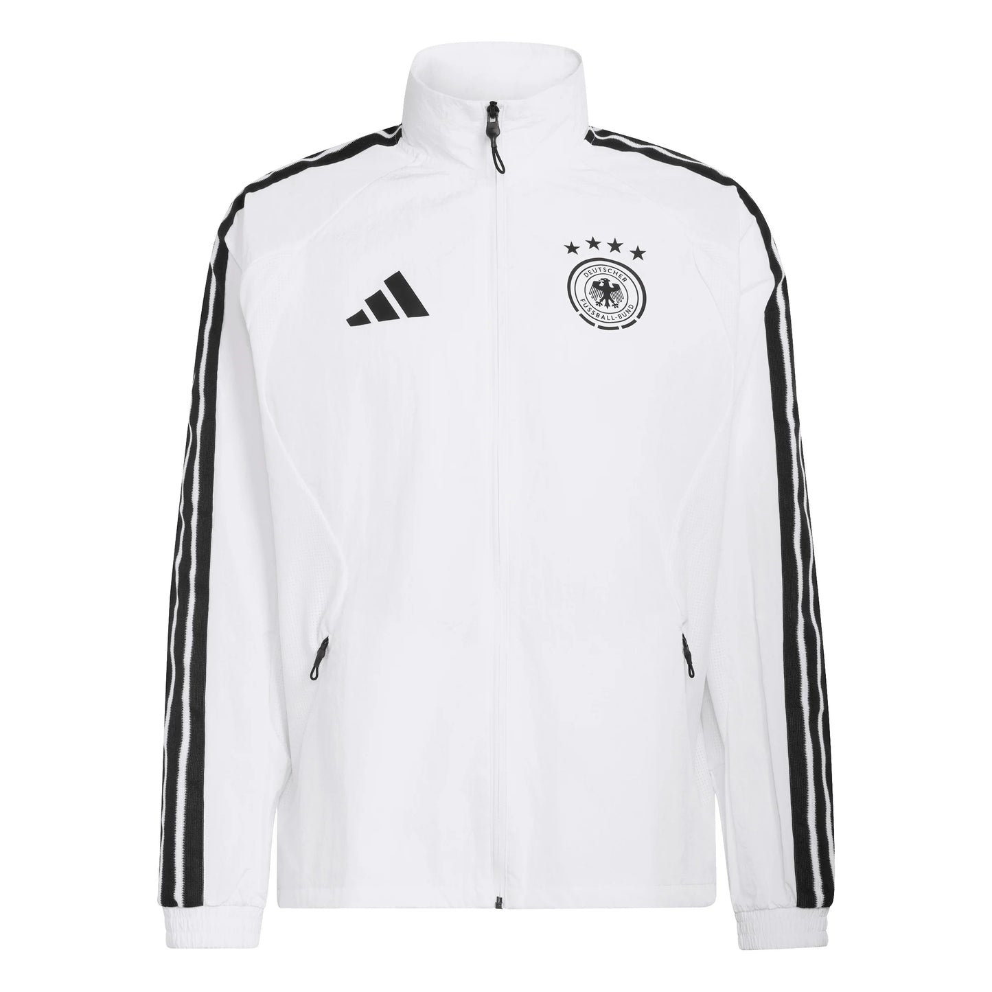 adidas Germany Home Anthem Mens Soccer Jacket White Black