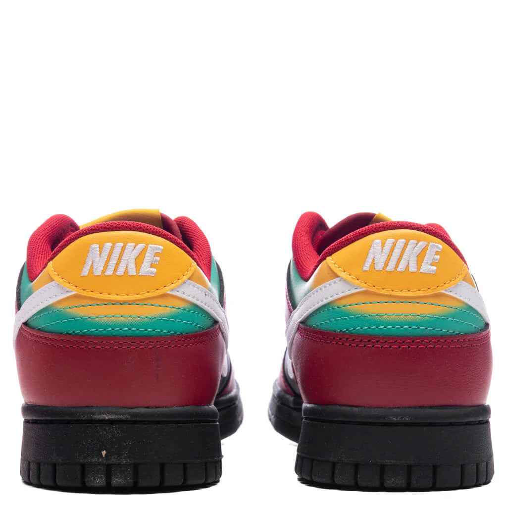 Dunk Low Retro Biker Tattoos Black White Gym Red University Gold