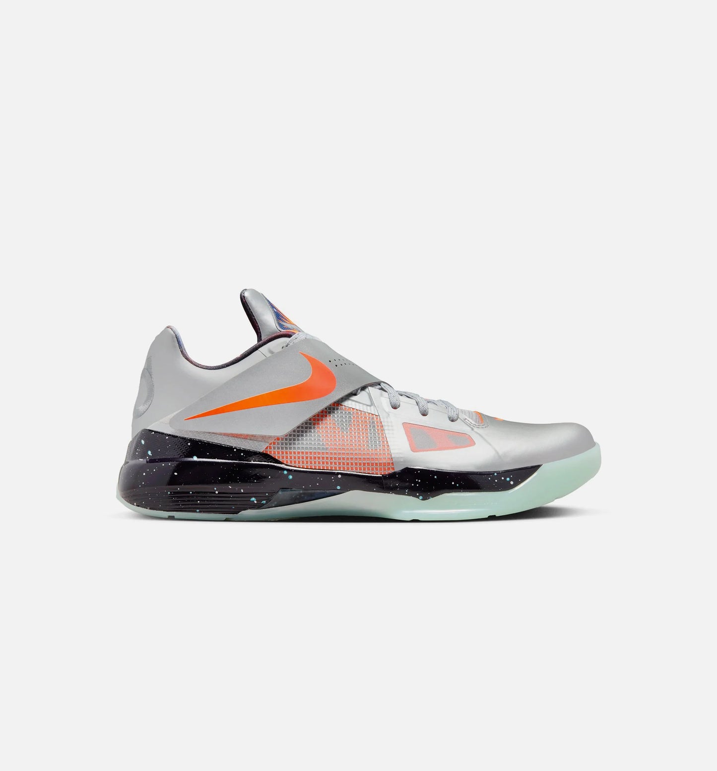 KD IV Mens Lifestyle Shoe Metallic Silver Total Orange Dark Grey