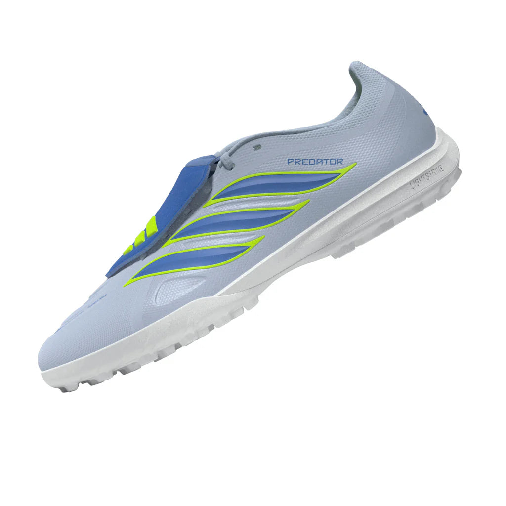 adidas Predator League Fold Over Tongue TF Turf Mens Soccer Cleats Sky Blue Yellow