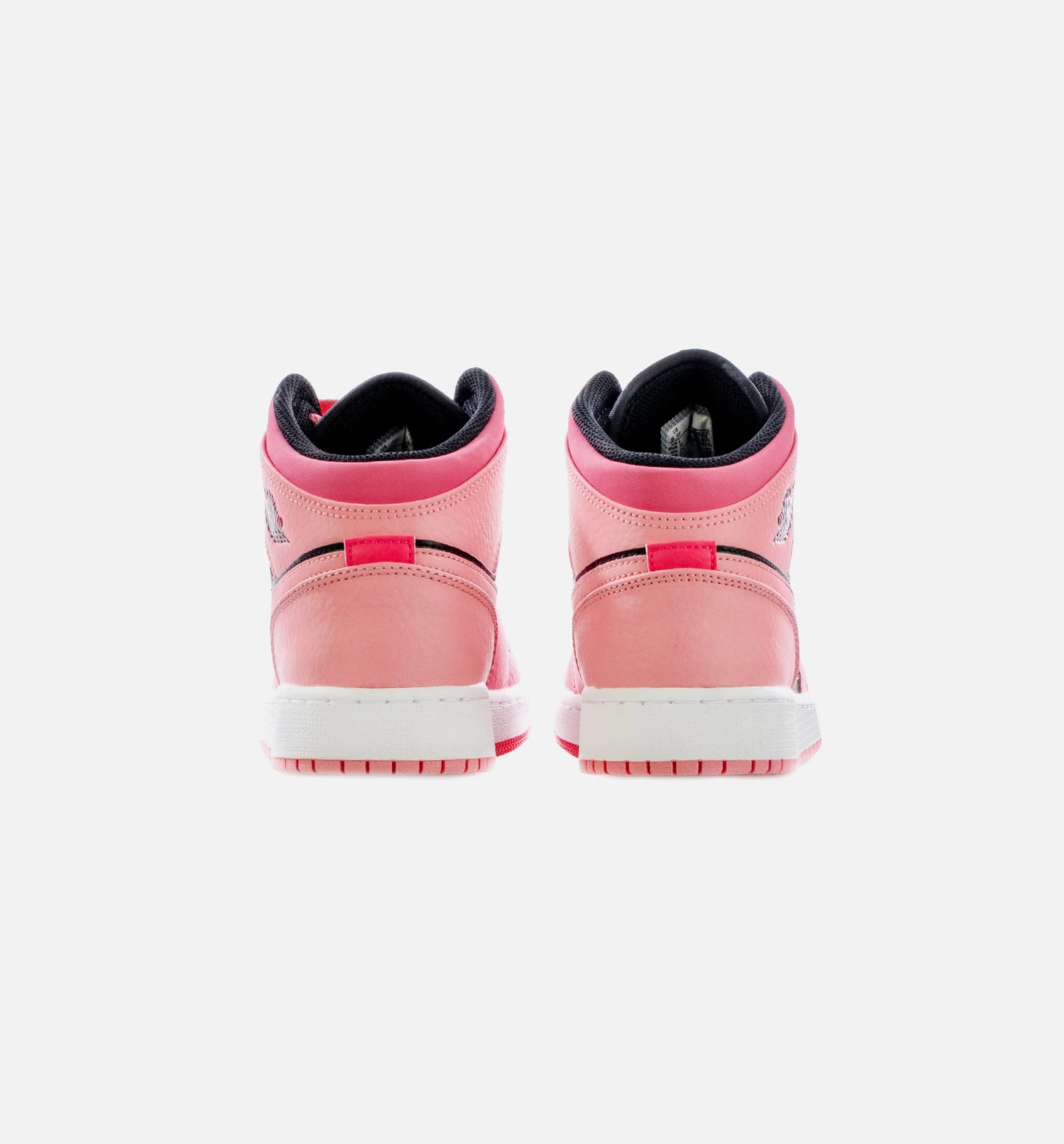 Air Jordan 1 Mid Coral Chalk Grade School Lifestyle Shoe Black Pink