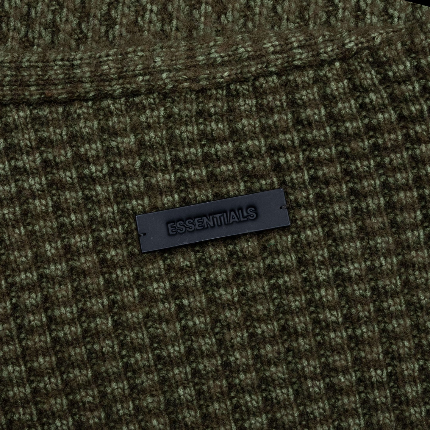 Heavy Waffle Cardigan Military