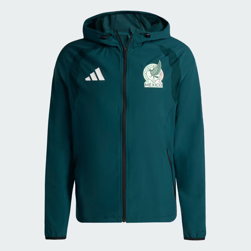 adidas Mexico Tiro Travel Full Zip Windbreaker Green