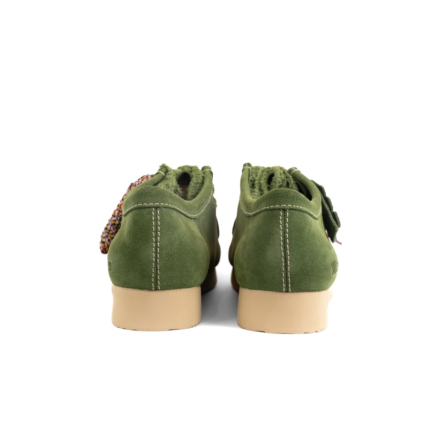 CLARKS WALLABEE GREEN SUEDE