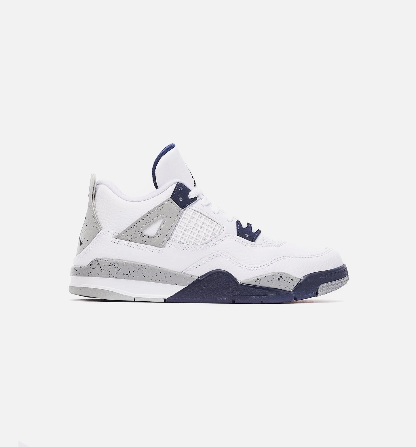 Air Jordan 4 Midnight Navy Preschool Lifestyle Shoes White Blue
