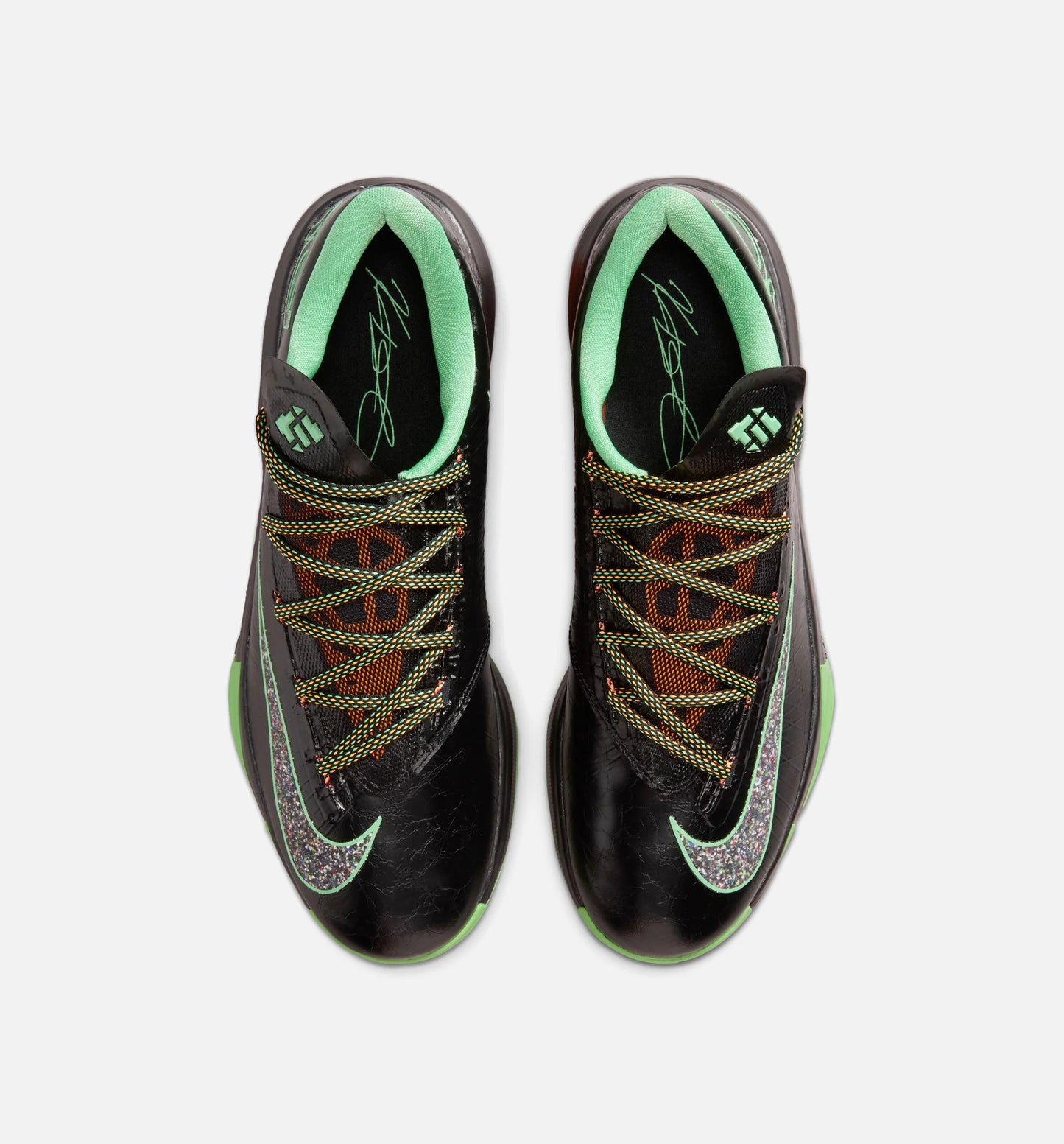 KD 6 Night Vision Mens Basketball Shoe Black Multi Color Light Lucid Green Free Shipping