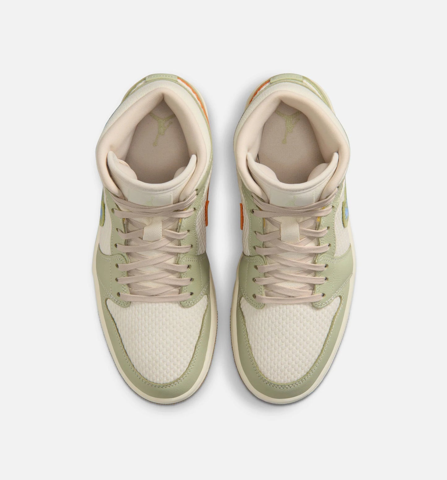 Air Jordan 1 Mid SE Womens Lifestyle Shoe Olive Aura Pearl White Lawn