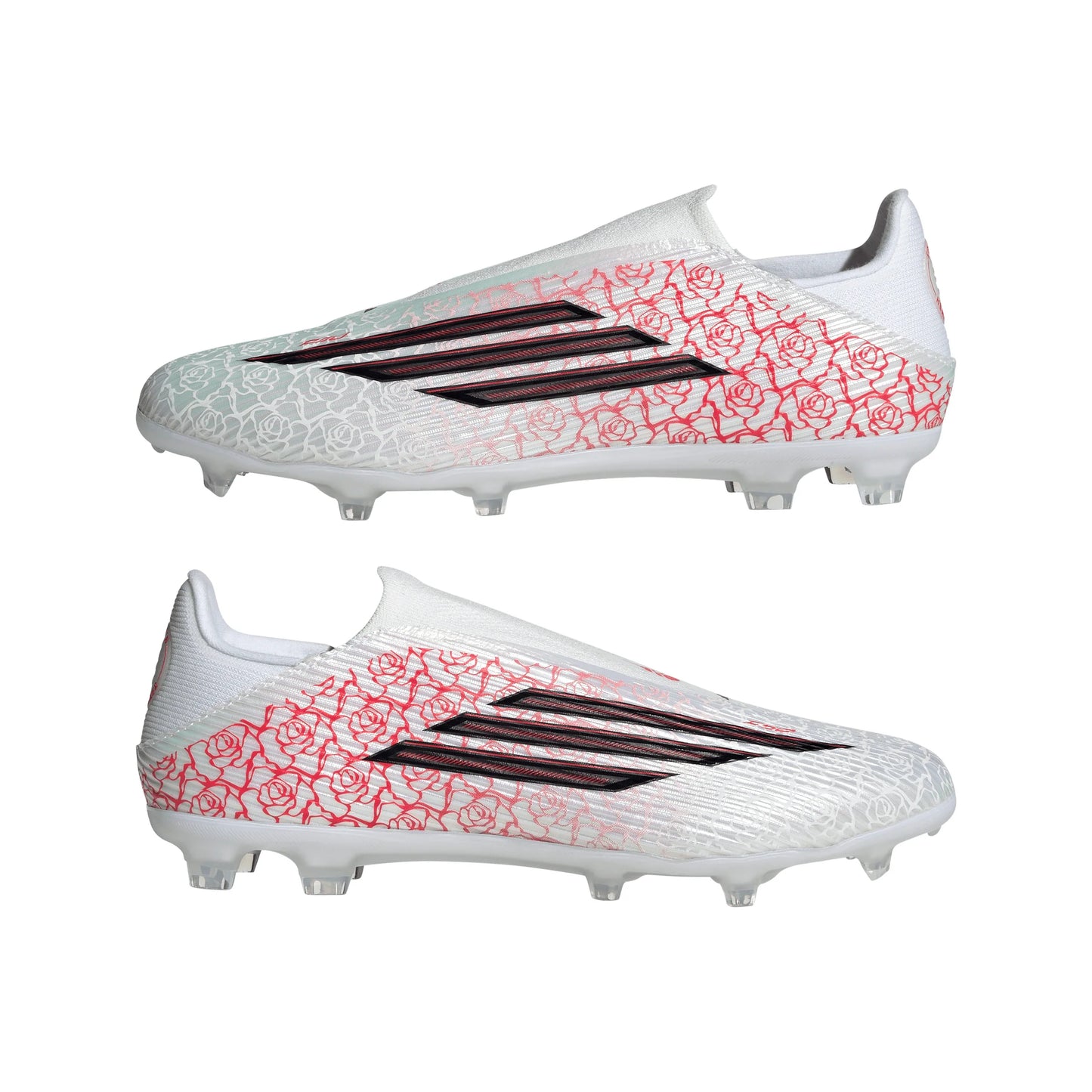 adidas F50 League Laceless FG MG Firm Ground Multi Ground Mens Soccer Cleats White Black Red