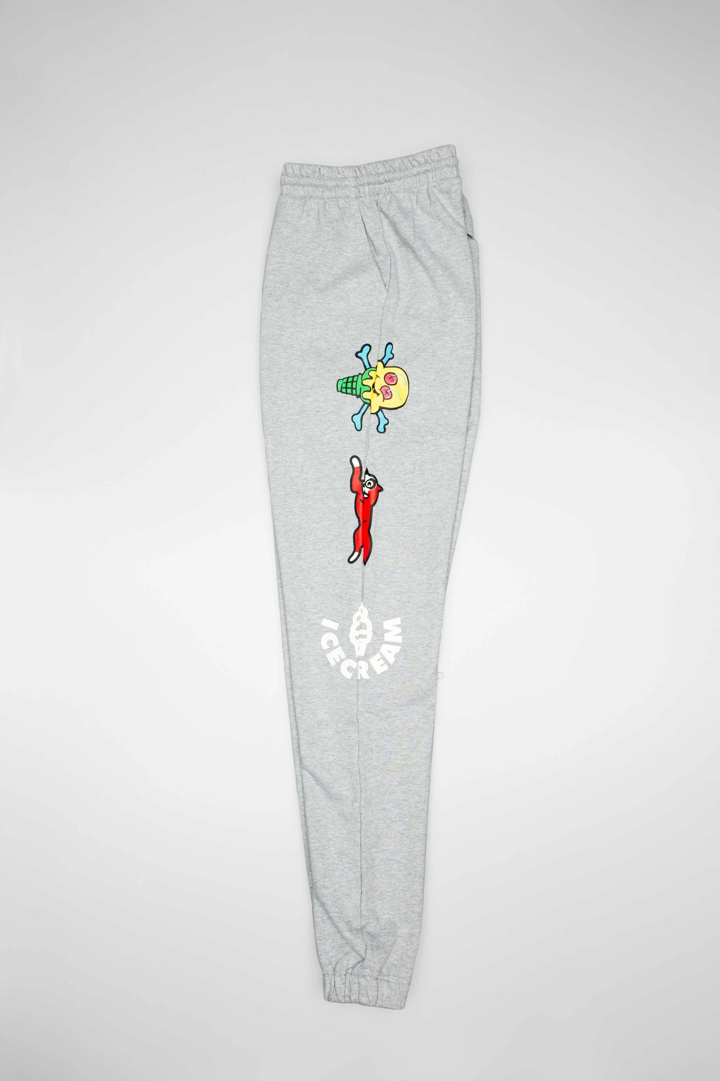 Streetwear Collection Carton Mens Sweatpants Grey Grey
