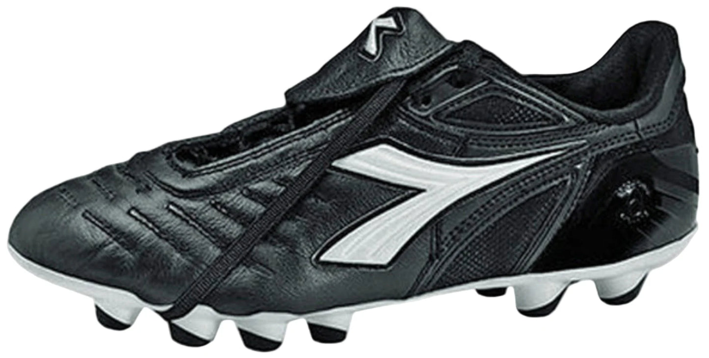 Diadora Maracana PU Womens Firm Ground Soccer Cleats Black White