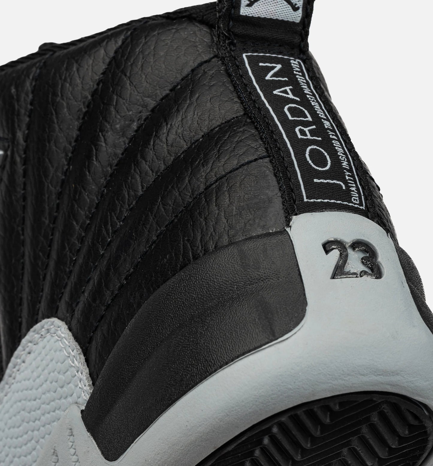 Air Jordan 12 Retro Black And Wolf Grey Preschool Lifestyle Shoe Black Wolf Grey White