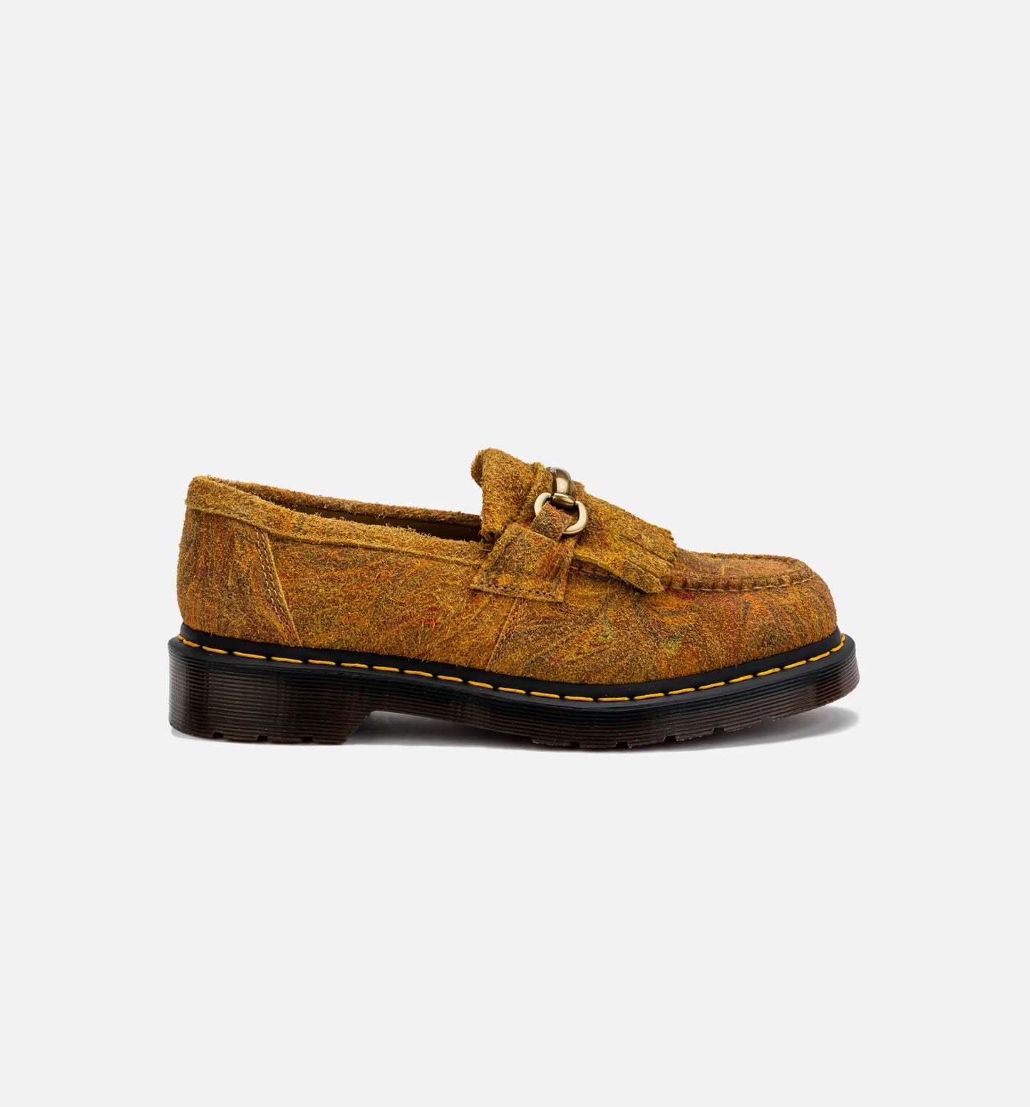 Adrian Snaffle Suede Marble Mens Loafers Brown Mustard
