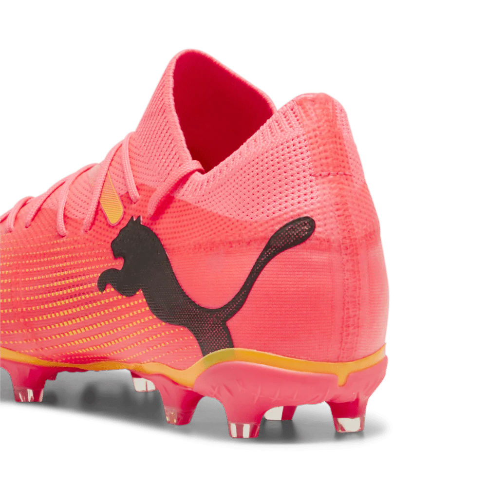 PUMA Future 7 Match FG AG Multi Ground Soccer Cleats Sunset Glow Black Sun Stream