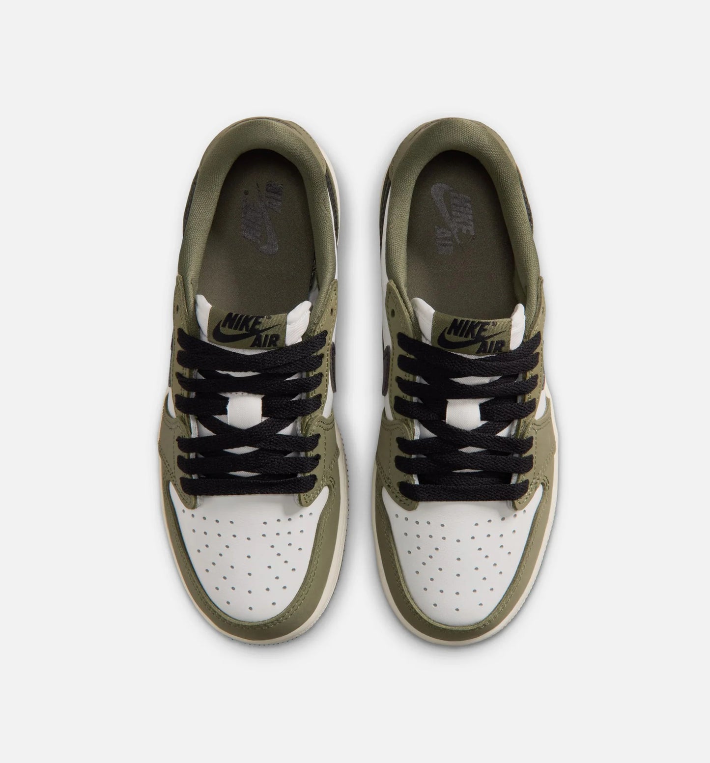 Air Jordan 1 Low OG Medium Olive And Summit White Grade School Lifestyle Shoe Medium Olive Black Summit White Sail