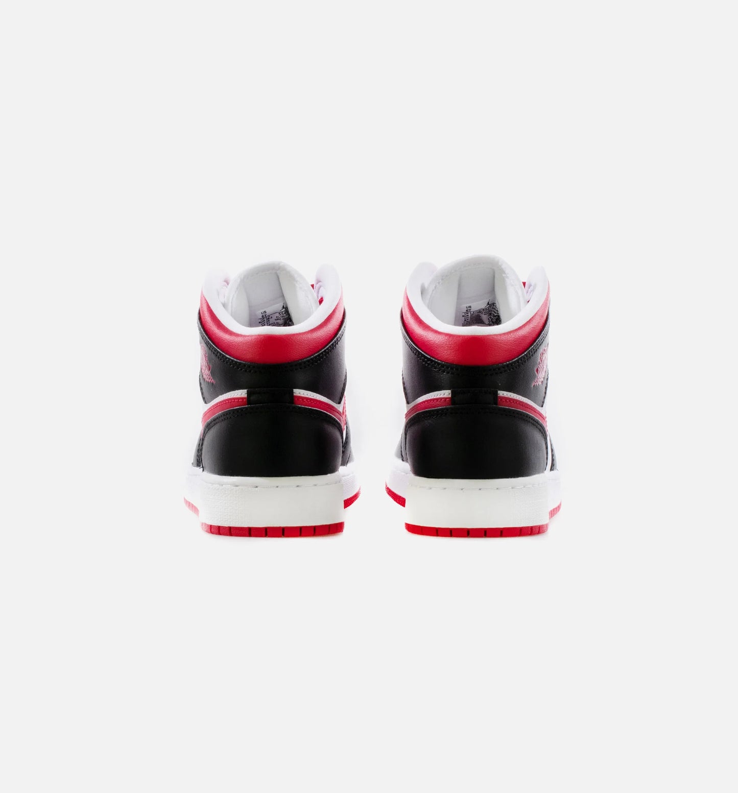 Air Jordan 1 Mid Very Berry Grade School Lifestyle Shoe Black White Berry