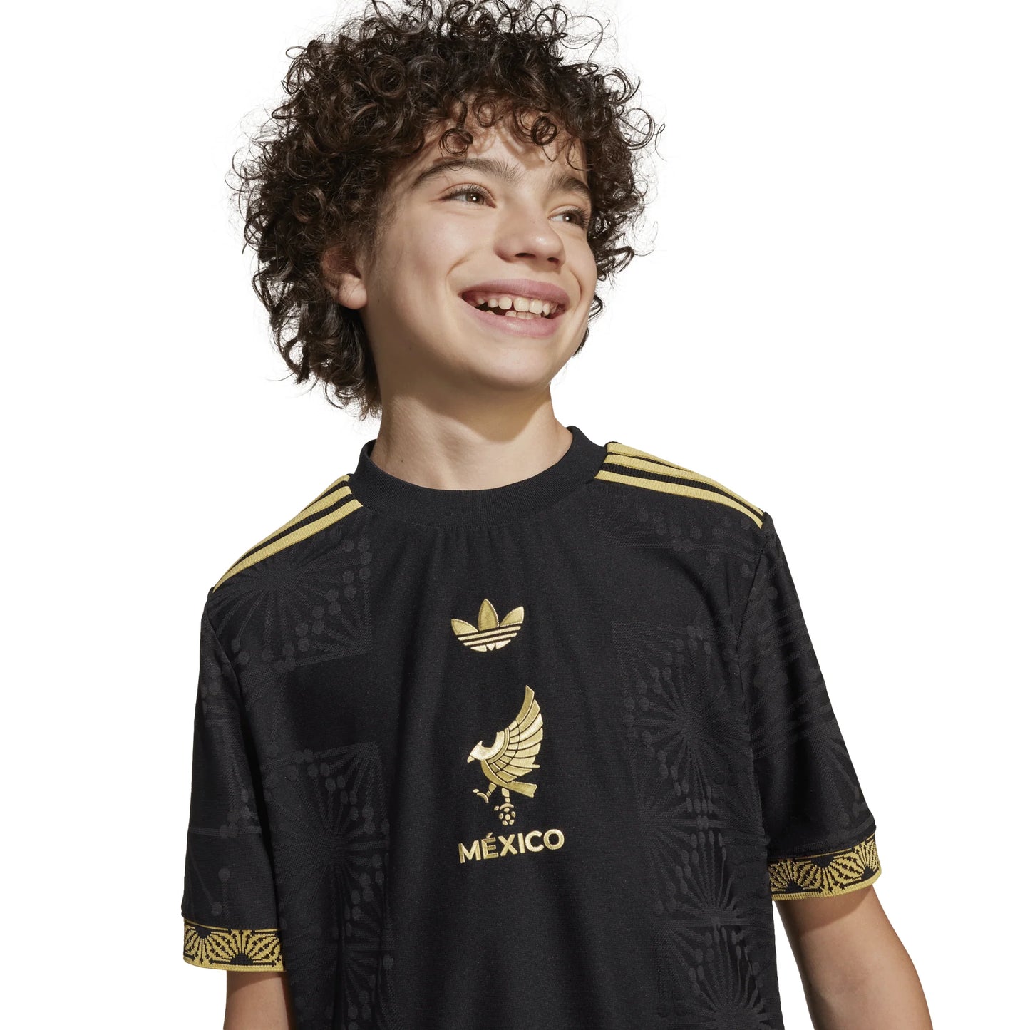 adidas 2025 Mexico Gold Youth Jersey Black