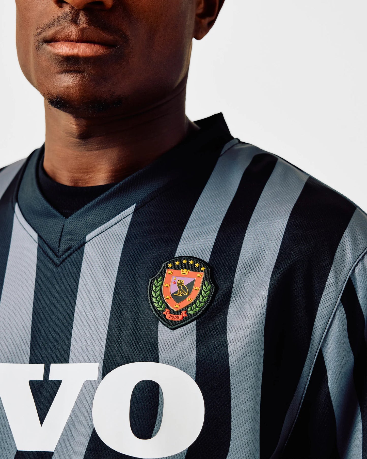 Stripe Soccer Jersey Vibrant Blue