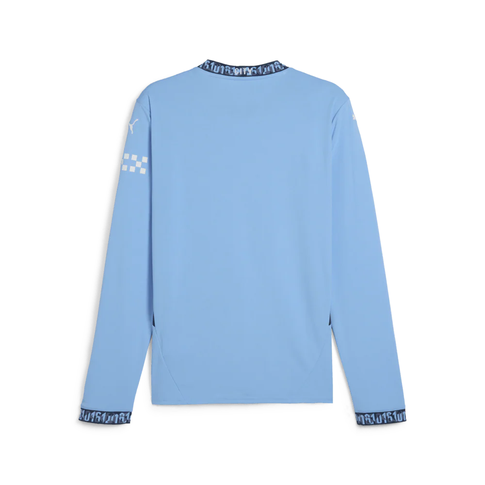PUMA Mens Manchester City Home Jersey LS Team Light Blue