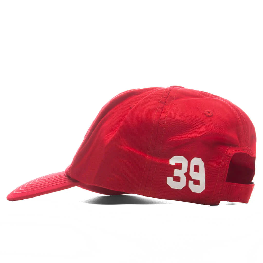 5 Panel Twill Cap Red