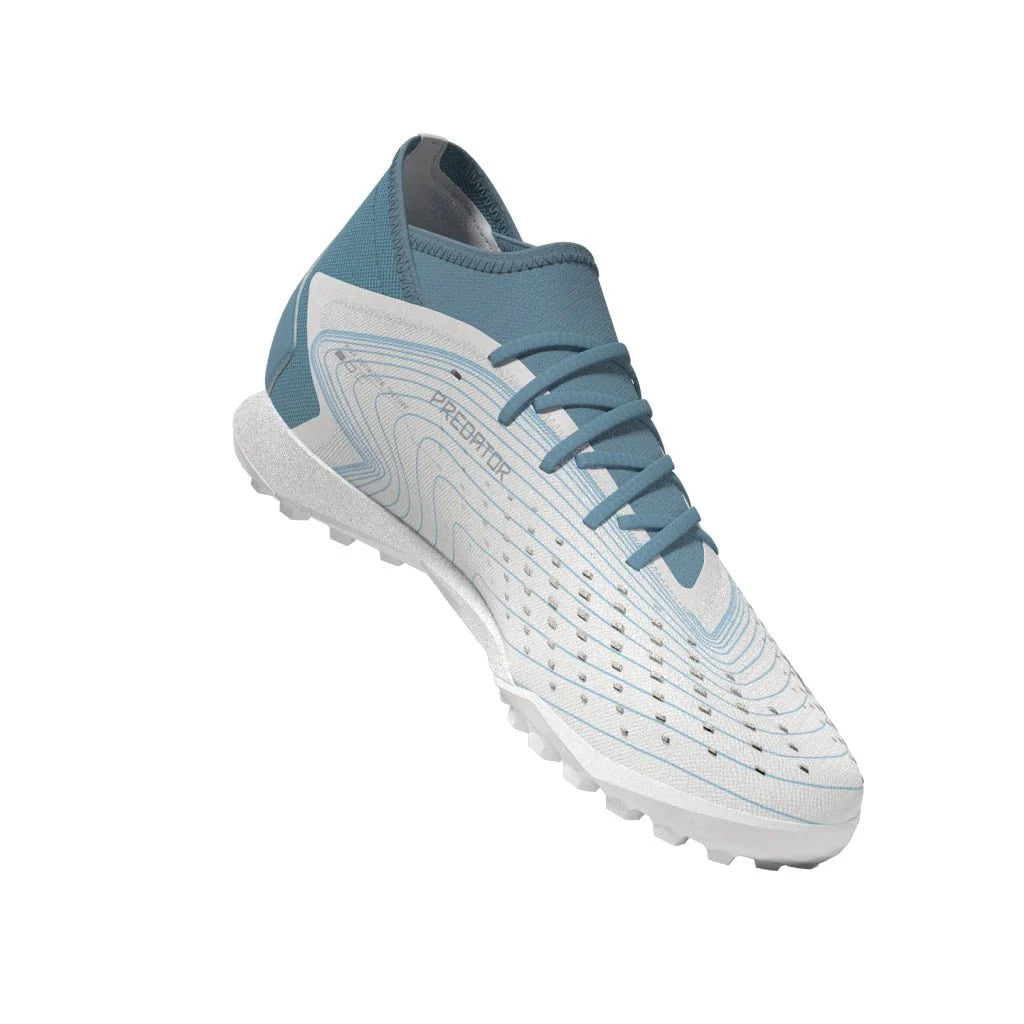 adidas Predator Accuracy3 TF Turf Shoes White Grey Blue
