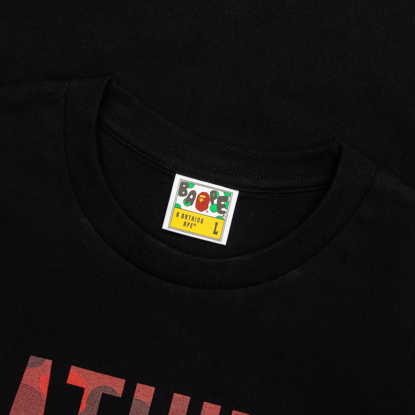 Color Camo Bathing Ape Tee Black