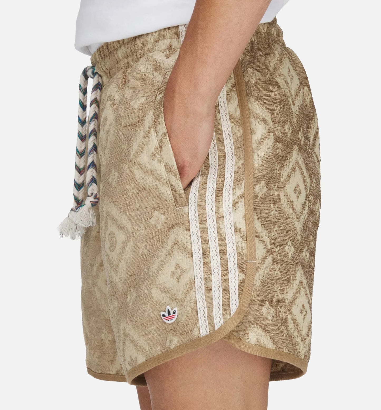 CLOT Heritage Print By Edison Chen Mens Short Warm Sandstone