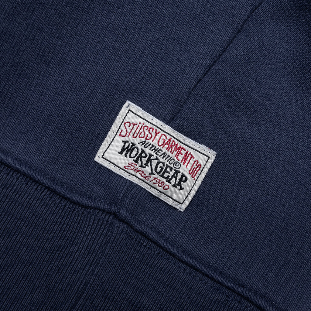 Fleece Raglan Zip Mock Navy