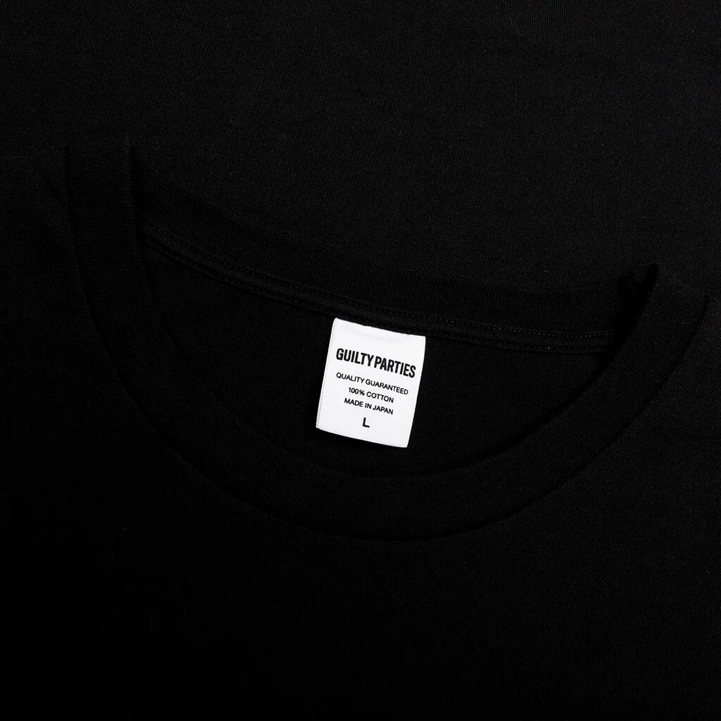 Washed Heavyweight Crewneck T Shirt Type 2 Black