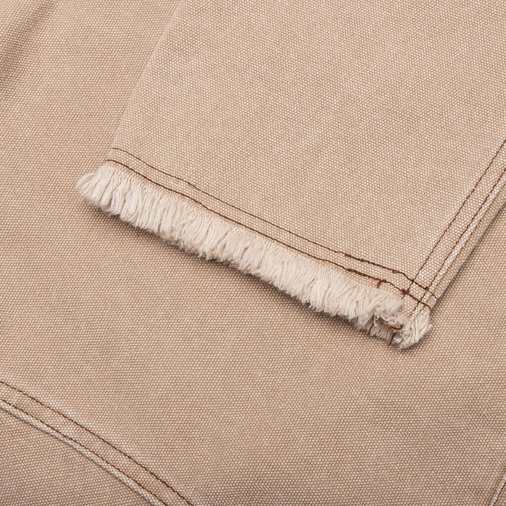 Washed Canvas Zip Hoodie Tan