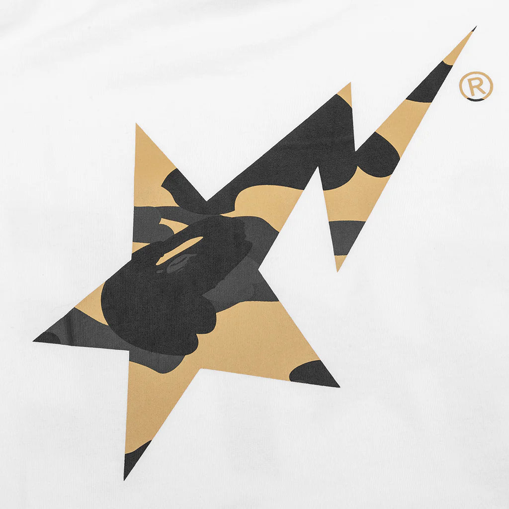 1st Camo Bape STA Tee White Yellow