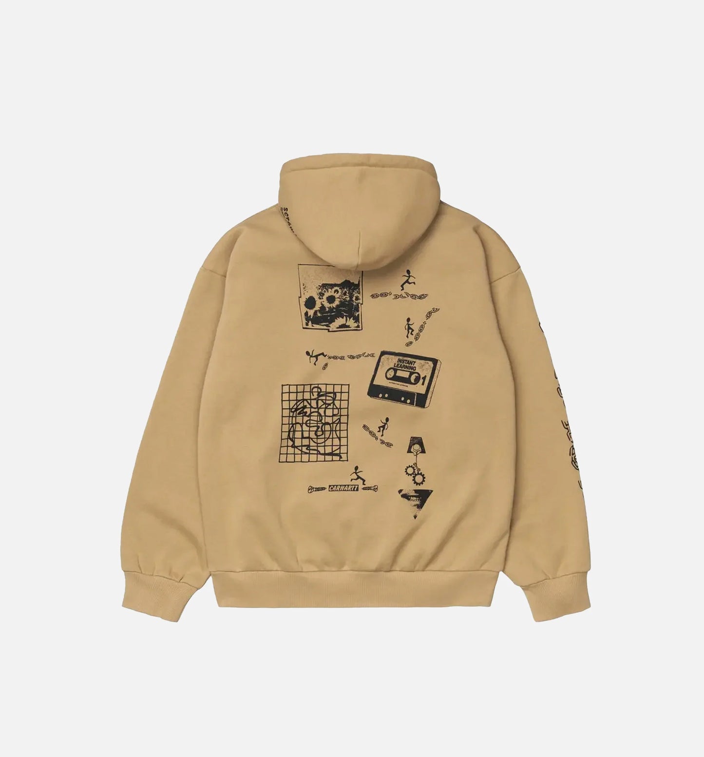 Hooded Scramble Sweatshirt Mens Hoodie Beige
