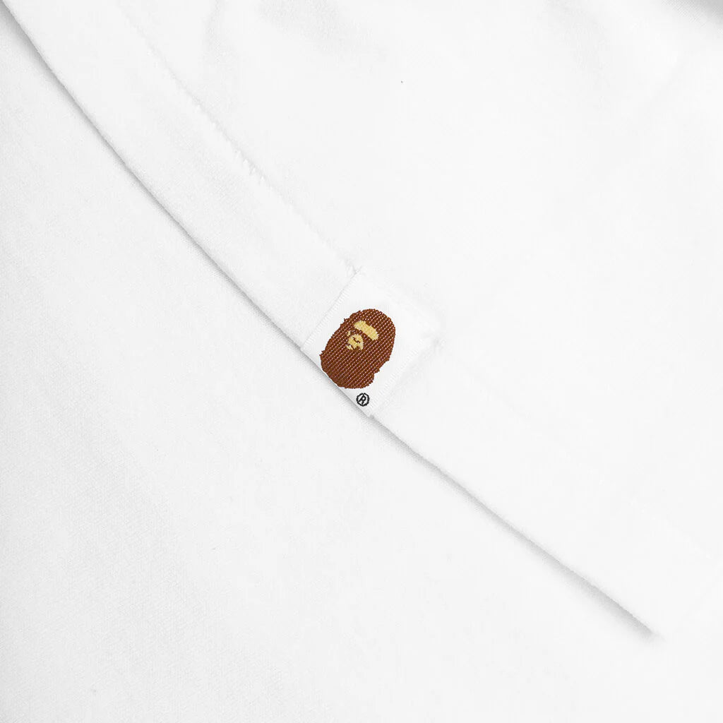 Bape Check College Tee White