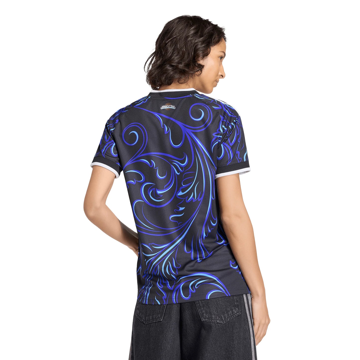 adidas Argentina Away Womens Soccer Jersey 2026 Black Blue