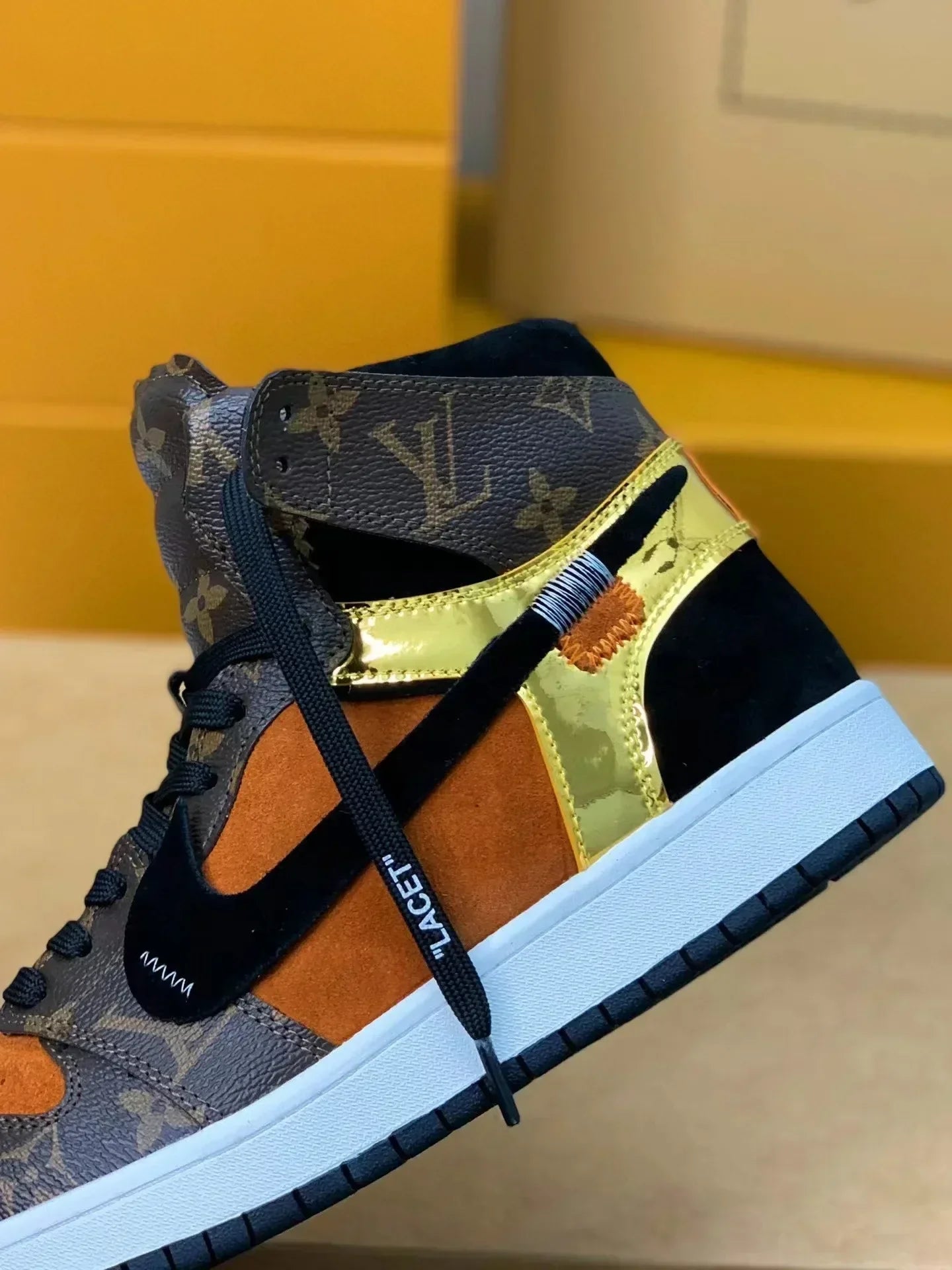 Nike Air Jordan 1 x LV Luxury EarthTone Monogram Edition