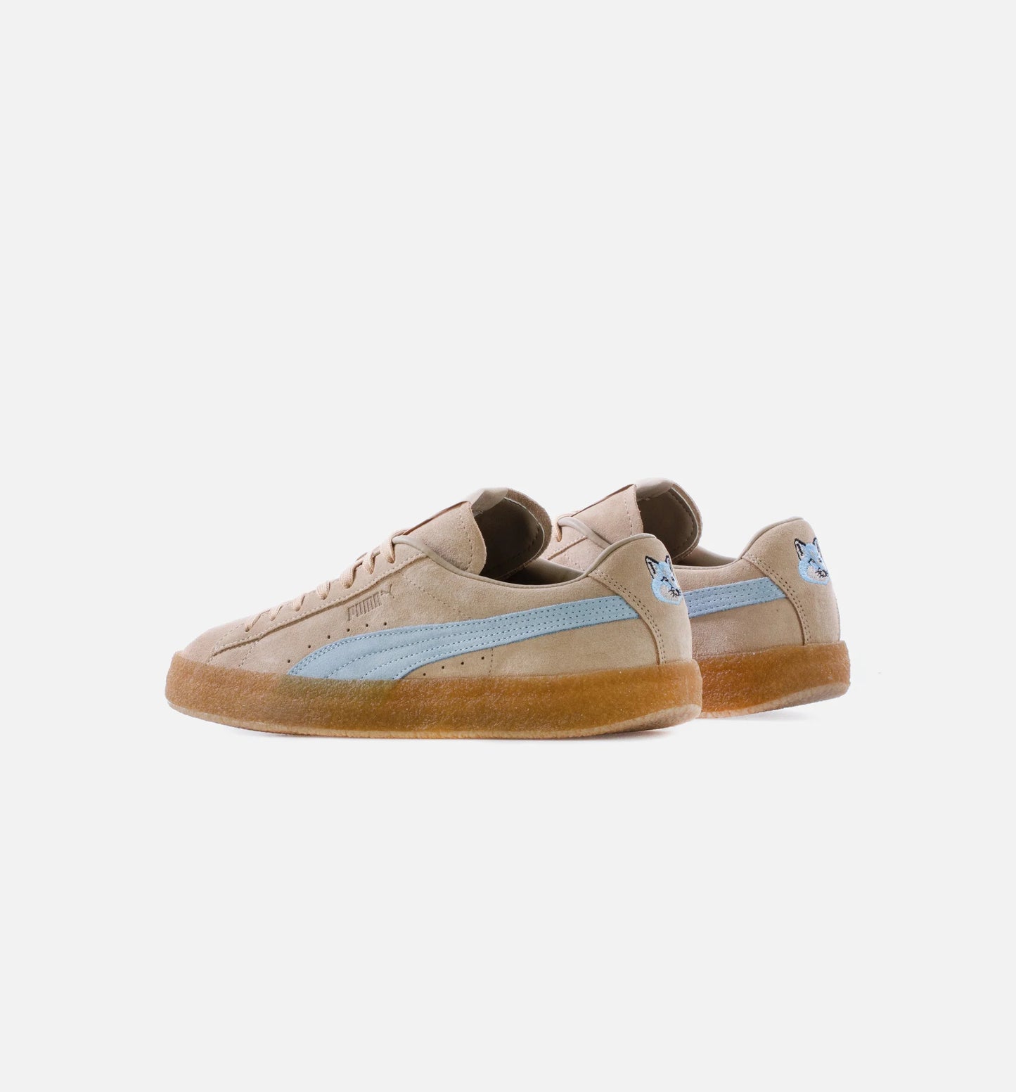 Maison Kitsune Suede Crepe Mens Lifestyle Shoe Sand Blue