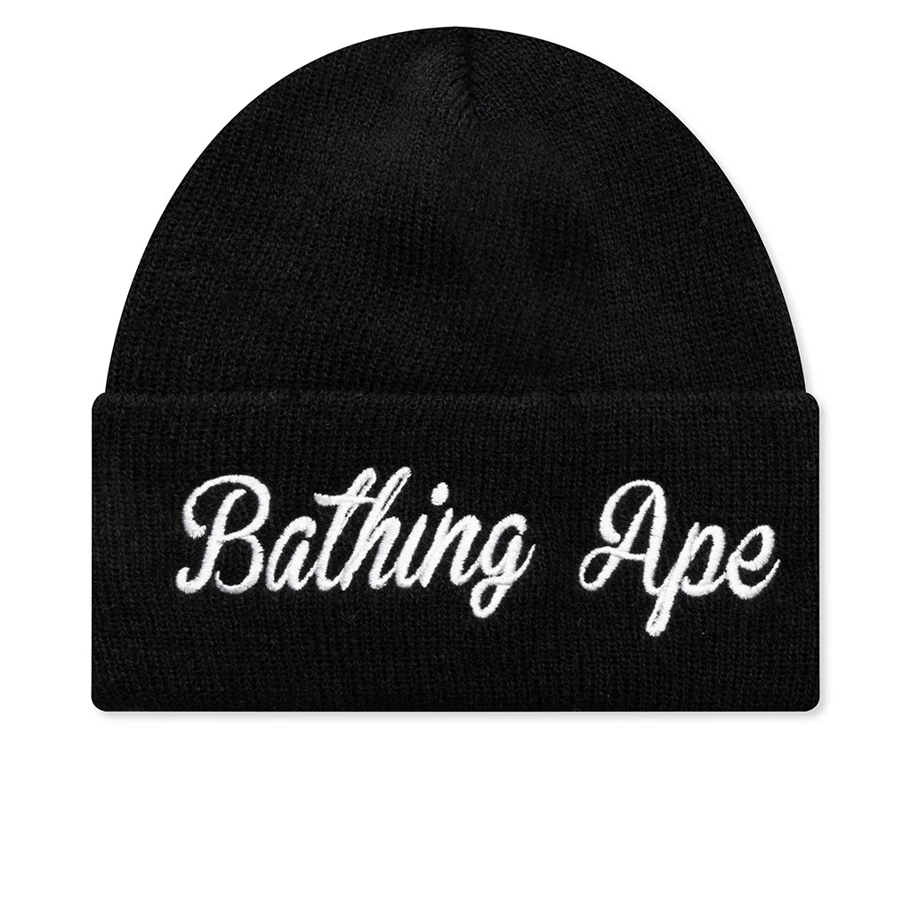 Cuffed Knit Beanie Black