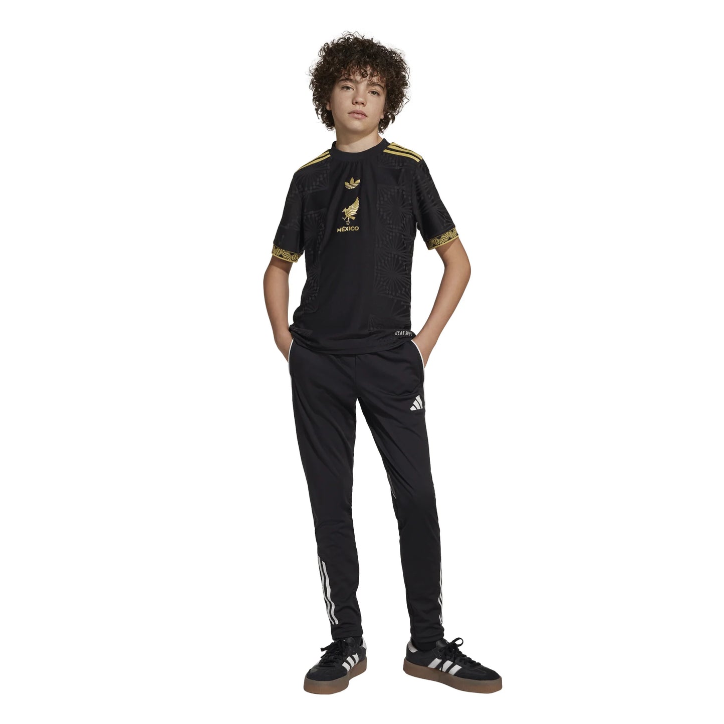 adidas 2025 Mexico Gold Youth Jersey Black