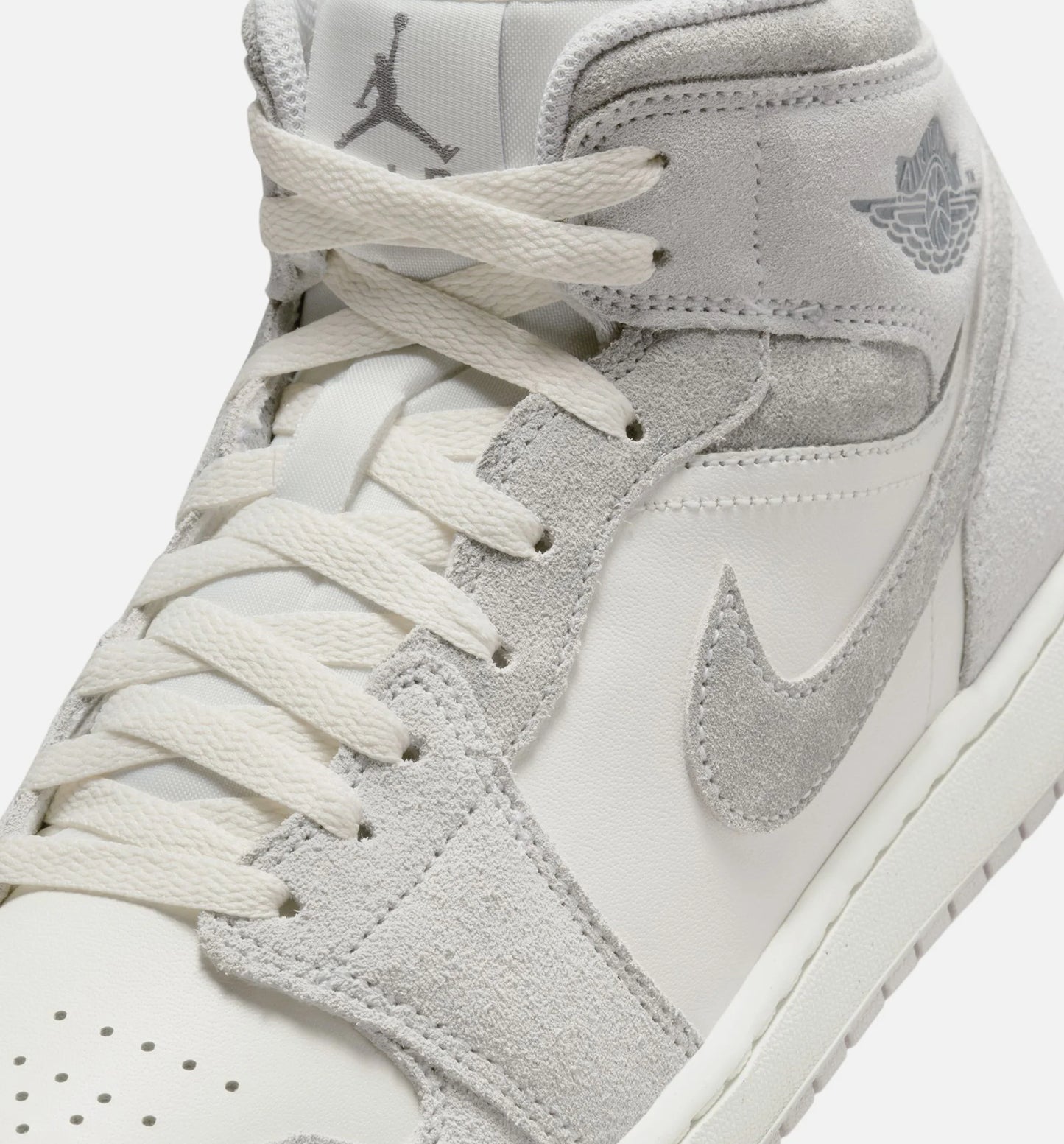 Air Jordan 1 Mid Neutral Grey Mens Lifestyle Shoe Neutral Grey Sail Smoke Grey