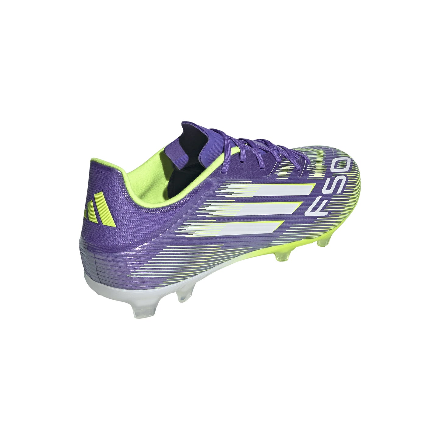 adidas F50 League Firm Multi Ground Soccer Cleats Purple White Lemon