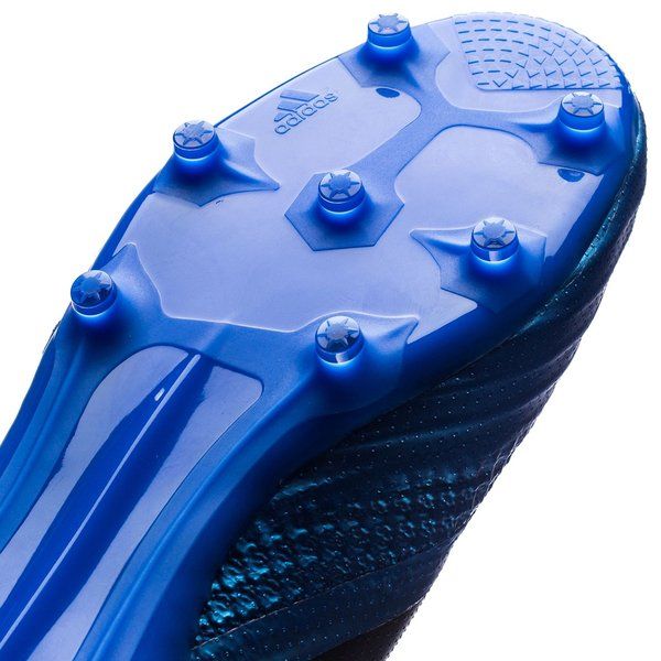 adidas ACE 171 FG Youth Firm Ground Soccer Cleats Black White Blue