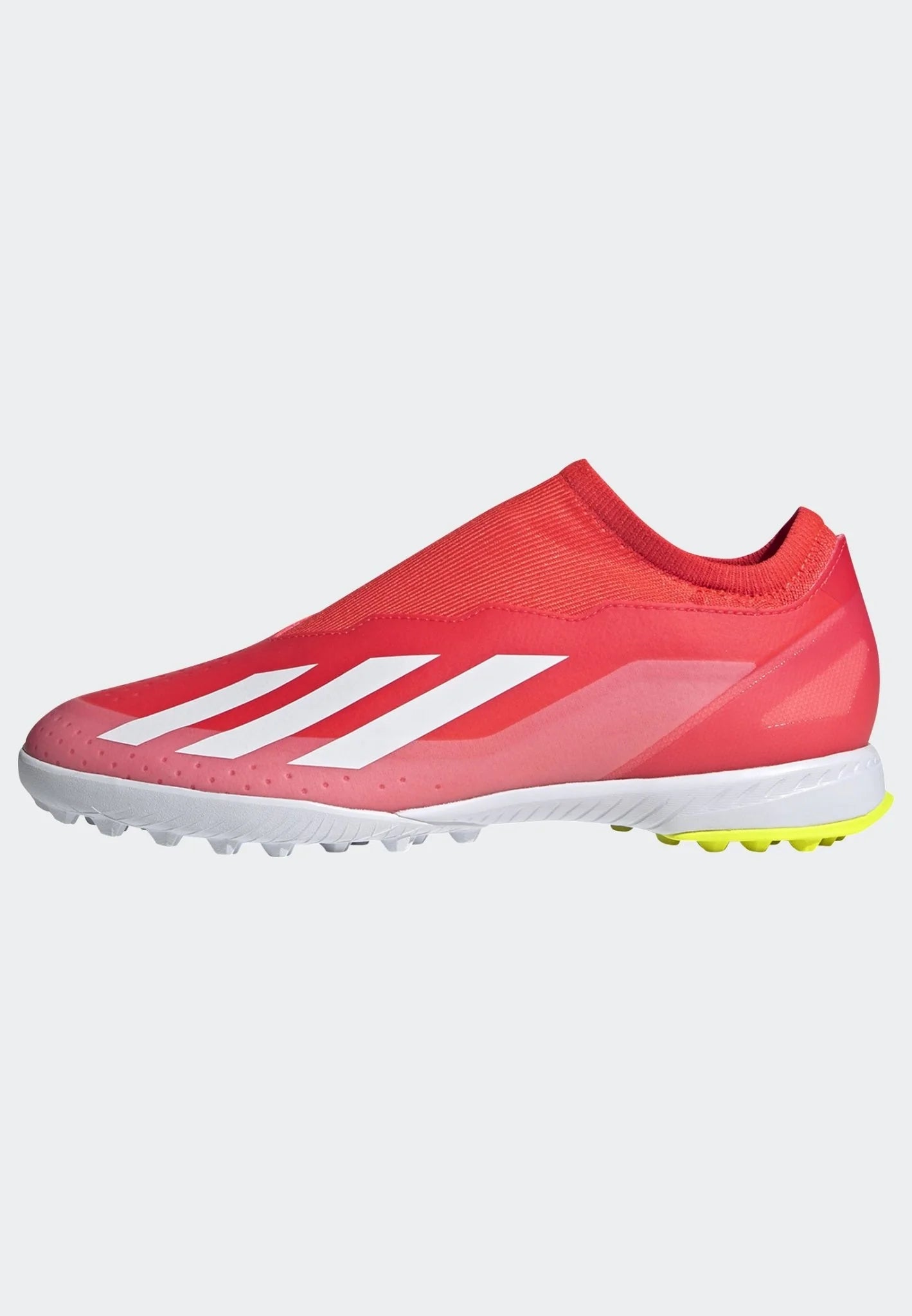 adidas X Crazyfast League Laceless TF Laceless Turf Boots Solar Red White Solar Yellow