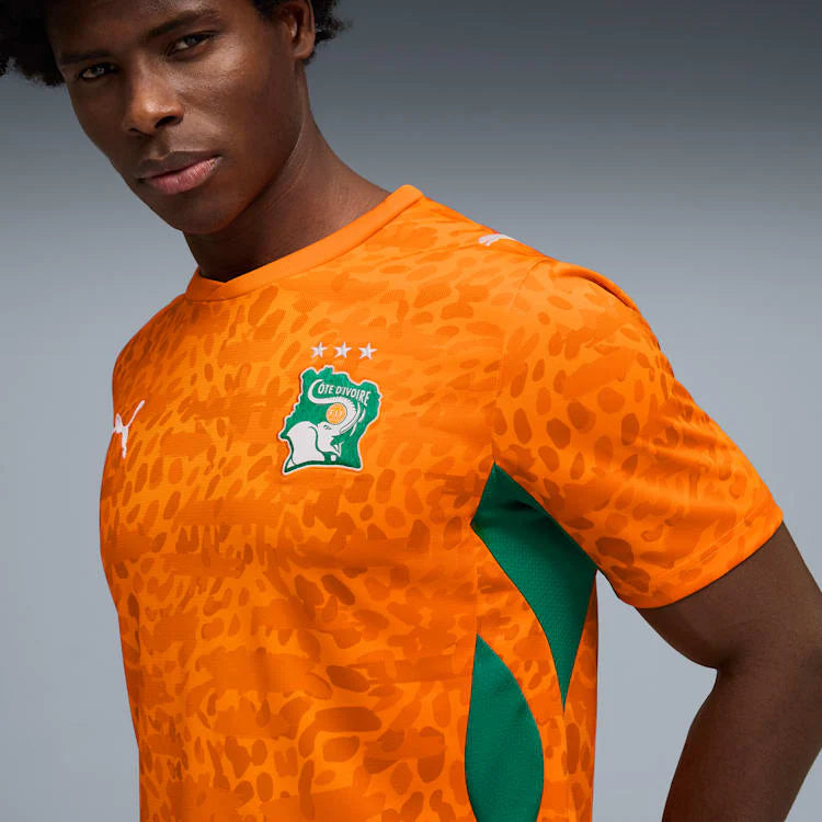 PUMA Ivory Coast Home Mens Soccer Jersey 2026 Orange Green
