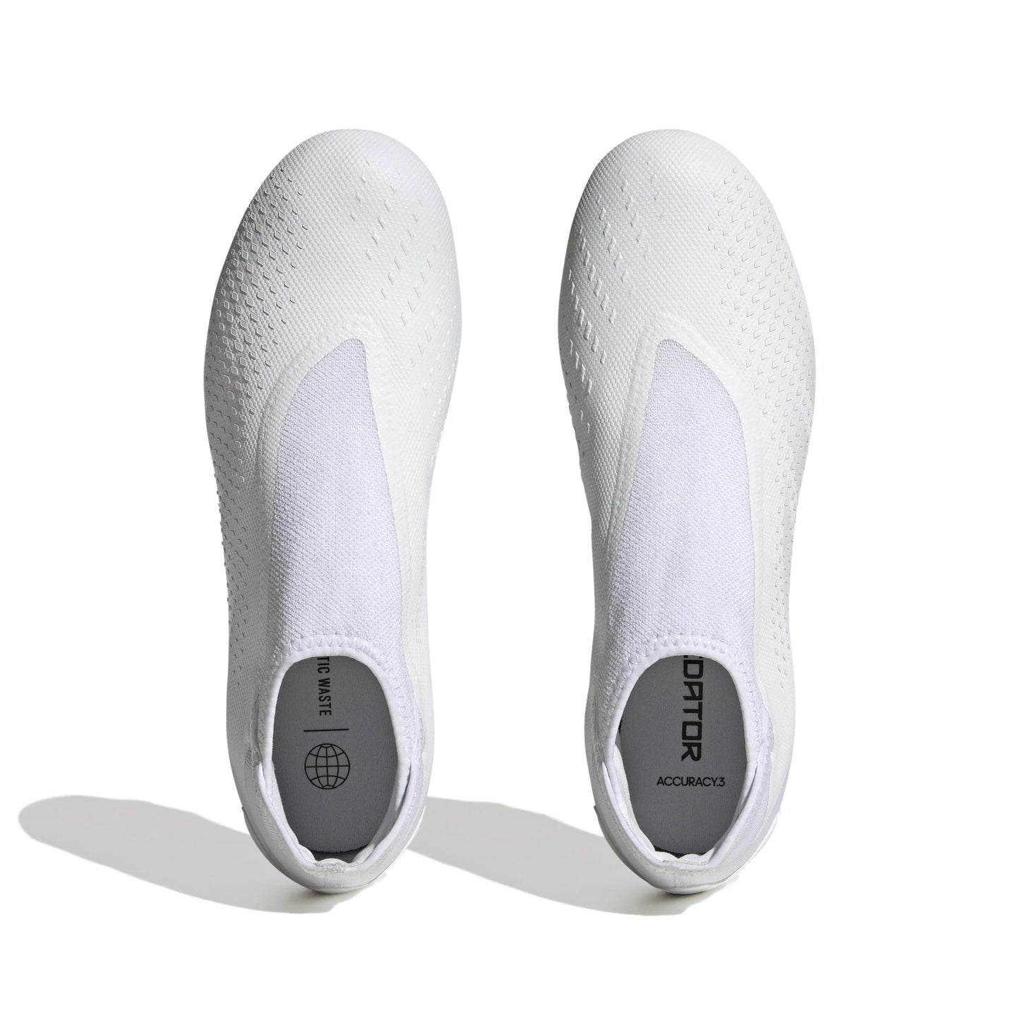 adidas Predator Accuracy3 Laceless FG Firm Ground Soccer Cleats White White
