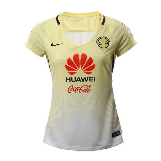 Nike America Womens Home Jersey 16 Lemon White Navy