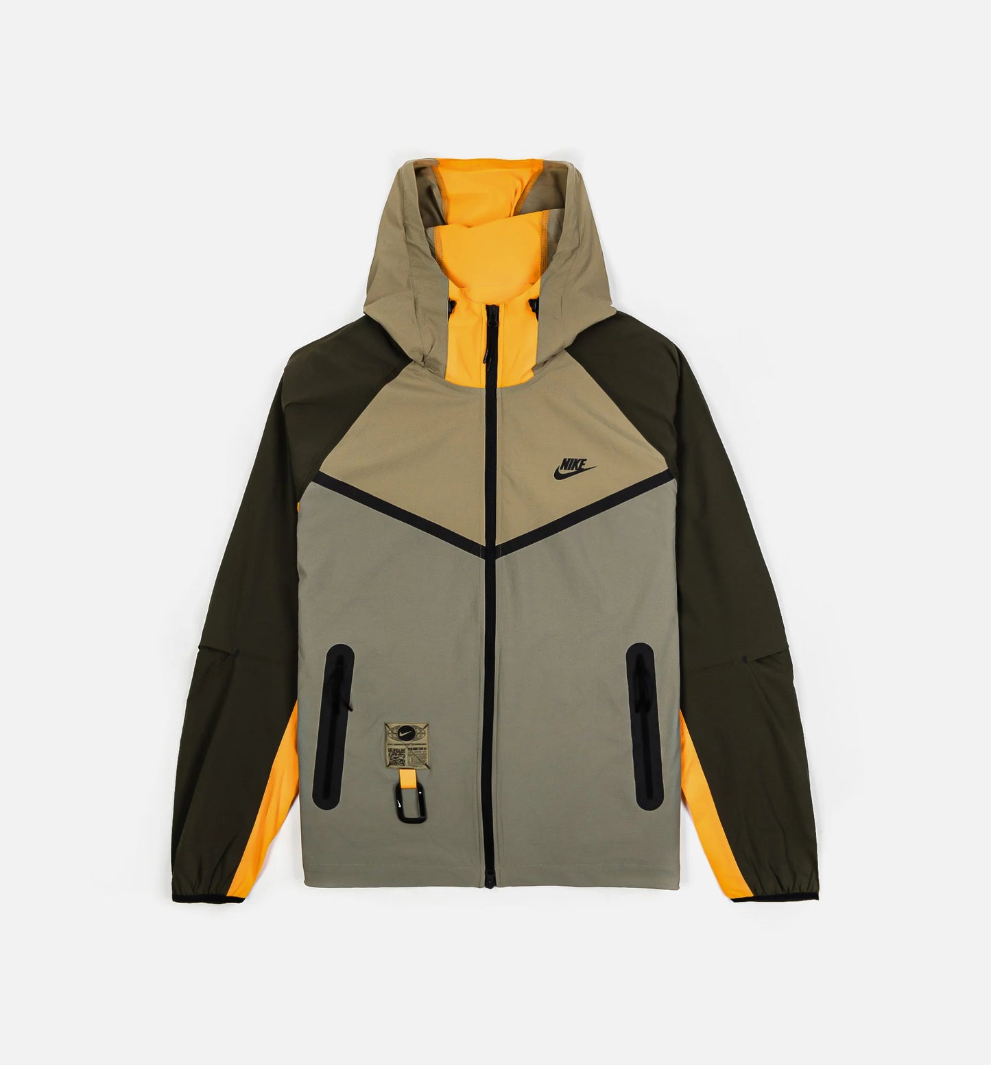 Tech Woven Windrunner Full Zip Mens Jacket Neutral Olive Sundial